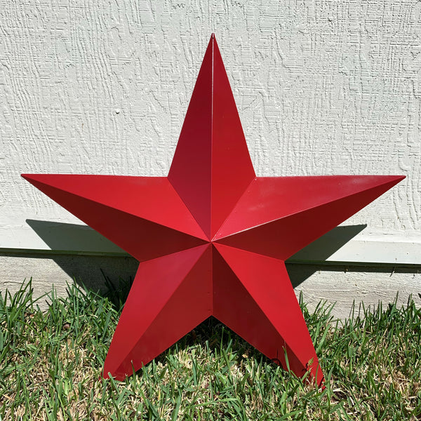 RUSTIC BURGUNDY RED BARN METAL STAR WALL ART WESTERN HOME DECOR VINTAGE RUSTIC ART NEW 3", 4",5",6",9",12", 17", 24", 30", 36
