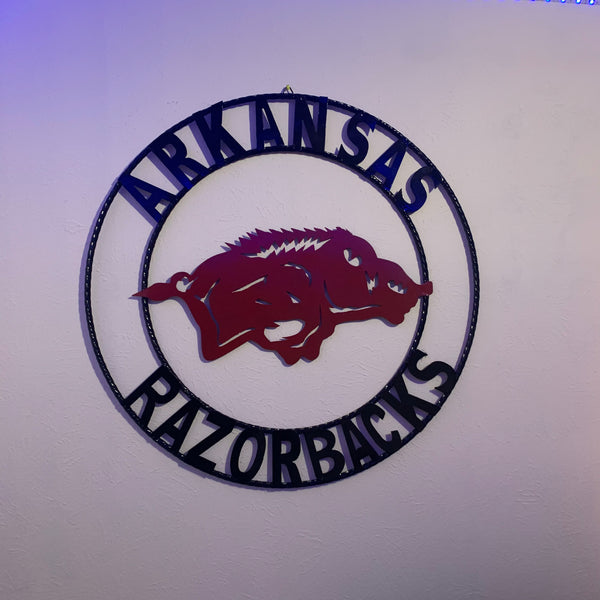 ARKANSAS RAZORBACKS CUSTOM METAL VINTAGE CRAFT TEAM SIGN OFFICIAL LICENSED PRODUCT