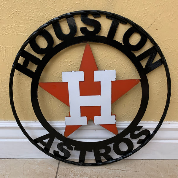 12",18",24",32",36" HOUSTON ASTROS CUSTOM METAL VINTAGE CRAFT SIGN TEAM HANDMADE