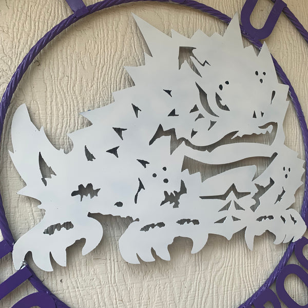 12",18",24",32",36" TCU HORNED FROGS CUSTOM METAL VINTAGE CRAFT TEAM SIGN HANDMADE