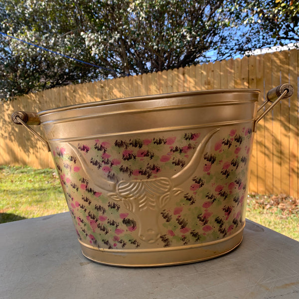 18" TEXAS LONGHORNS MULTI COLOR METAL OVAL TUB WESTERN HOME DECOR METAL ART NEW #EH12497