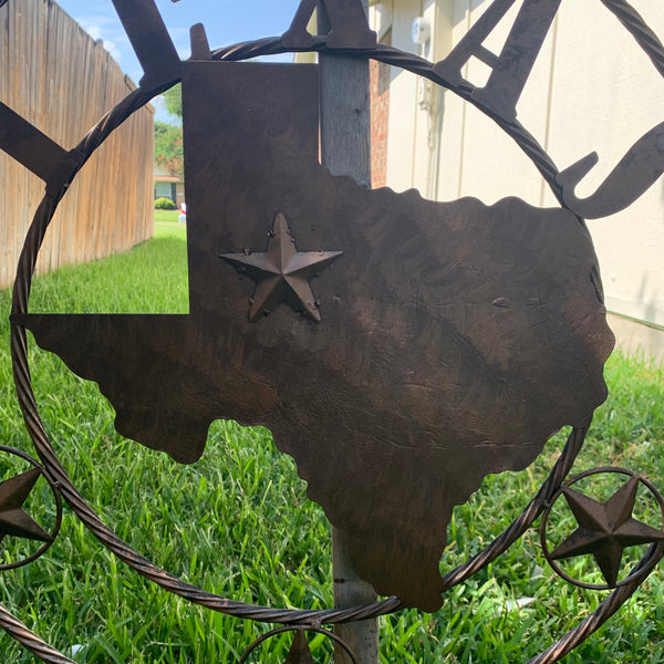 18",24",32",36" State of Texas Map Metal Wall Art Western Home Decor Vintage Rustic Bronze Copper New-#A18008