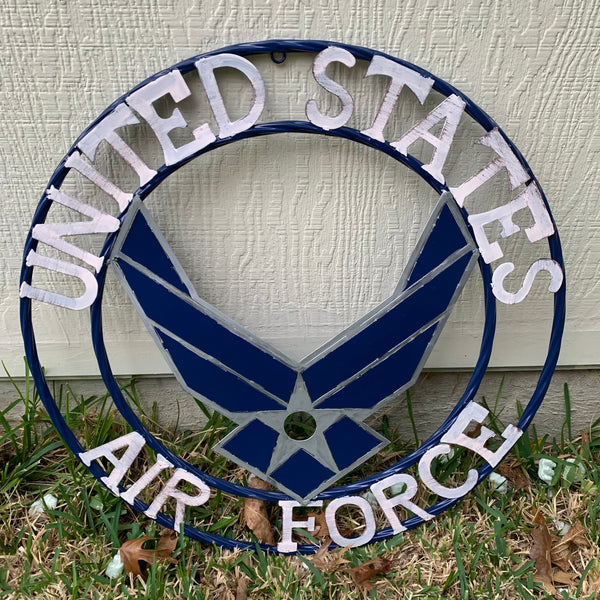 24" US AIRFORCE MILITARY METAL WALL ART WESTERN HOME DECOR NEW