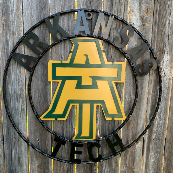 ARKANSAS TECH METAL CUSTOM VINTAGE CRAFT TEAM SIGN HANDMADE
