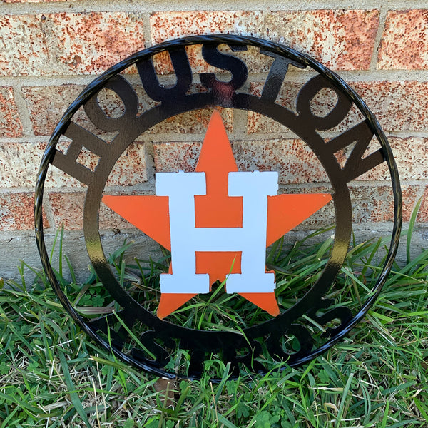 12",18",24",32",36" HOUSTON ASTROS CUSTOM METAL VINTAGE CRAFT SIGN TEAM HANDMADE