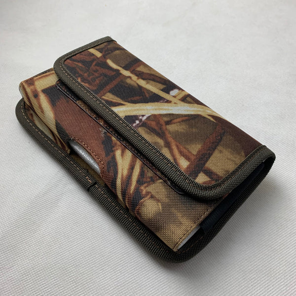 MX_LPOTX-EUH-CAMO 7" LUXMO XL MEGA EXTRA LARGE HORIZONTAL CAMO RUGGED POUCH VELCO CLOSURE  &  BELT LOOP CLIP HOLSTER CELL PHONE CASE UNIVERSAL OVERSIZE