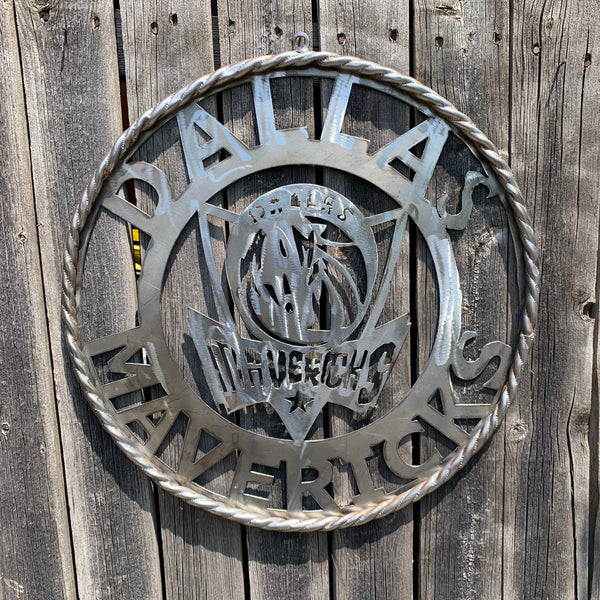 12",18", 24", 32",36" DALLAS MAVERICKS CUSTOM RAW METAL VINTAGE CRAFT TEAM SPORTS SIGN HANDMADE