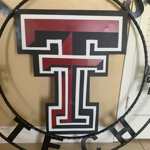 12", 18", 24", 32" TEXAS TECH CUSTOM METAL VINTAGE CRAFT TEAM SIGN