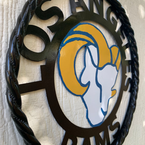 12", 18", 24", 32" LOS ANGES RAMS METAL CUSTOM VINTAGE CRAFT WALL ART TEAM SIGN HANDMADE