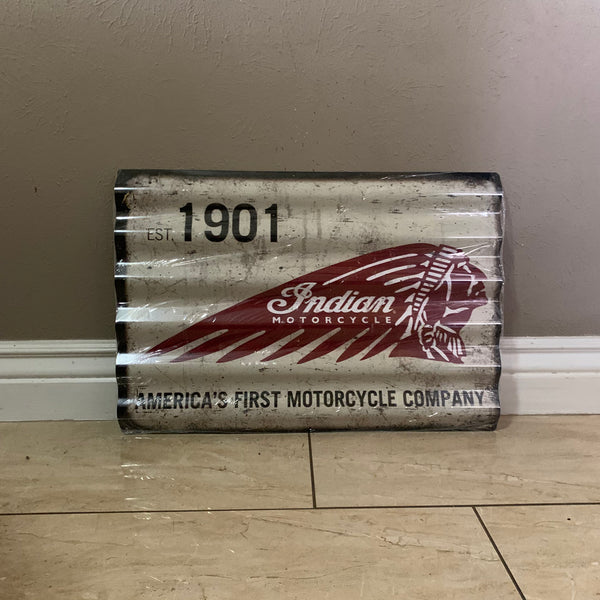 ITEM#COIND INDIAN MOTORCYCLES 24" X 18" TIN SIGN METAL ART WESTERN HOME DECOR CRAFT