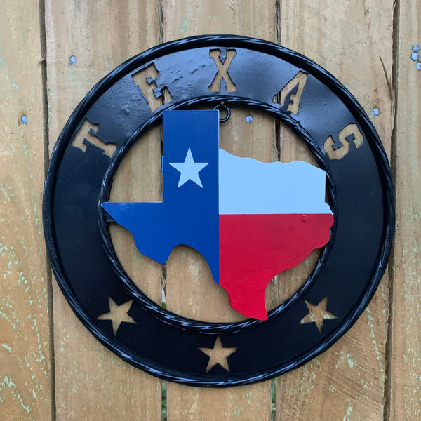 STATE OF TEXAS MAP 12" METAL SIGN WESTERN HOME DECOR NEW