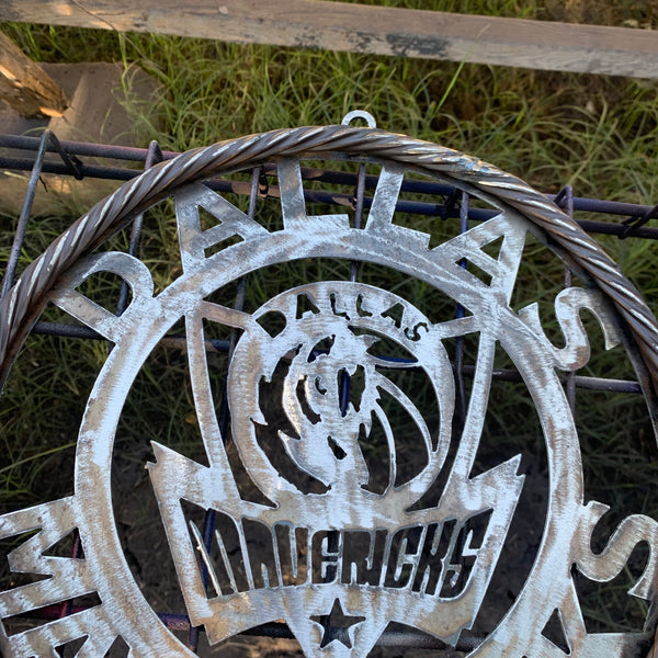 DALLAS MAVERICKS BLACK CUSTOM METAL VINTAGE CRAFT TEAM SPORTS SIGN HANDMADE 12",18",24",36"