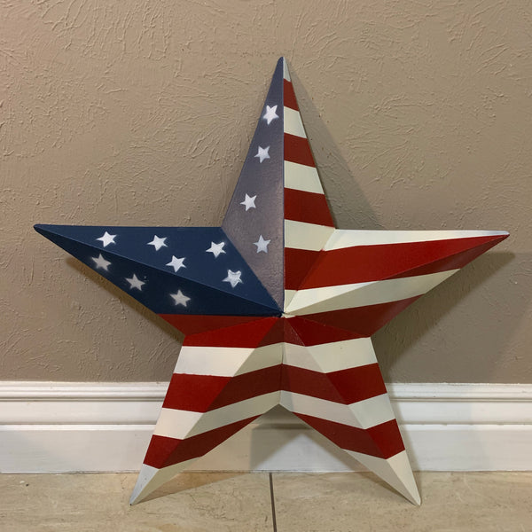 AMERICANA USA FLAG BARN STAR RED WHT BLUE STAR HANDMADE 9",12",16",24",30",34",36"