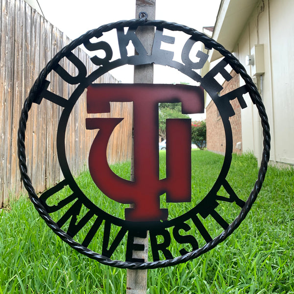 TUSKEGEE UNIV. METAL CUSTOM VINTAGE CRAFT TEAM SPORTS SIGN HANDMADE