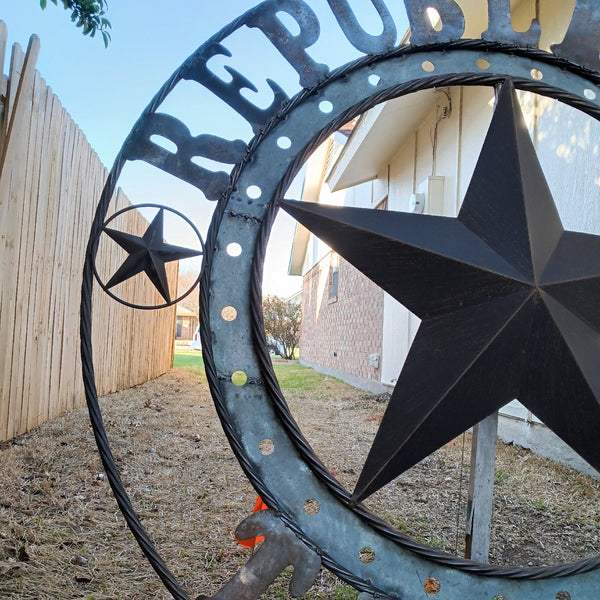 REPUBLIC OF TEXAS 3d STAR CUSTOM METAL VINTAGE CRAFT WESTERN HOME DECOR RUSTIC BRONZE