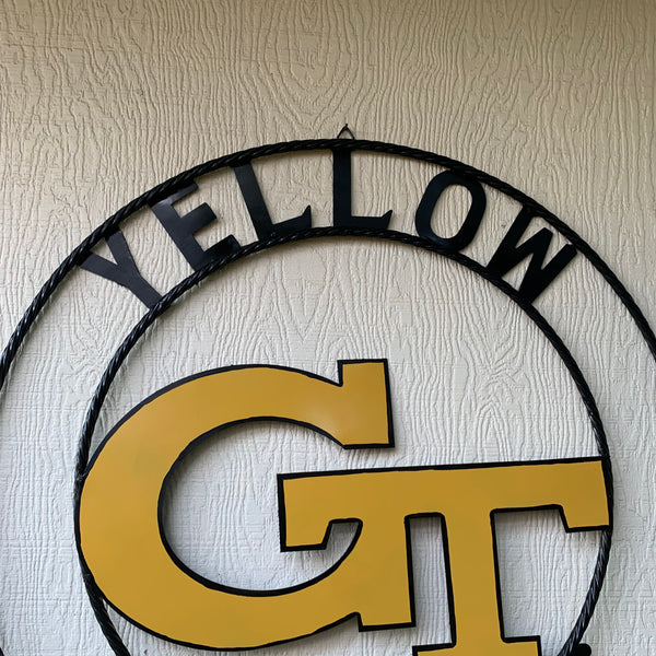 12", 18", 24", 32" GEORGIA TECH YELLOW JACKETS METAL SIGN VINTAGE CUSTOM TEAM ART