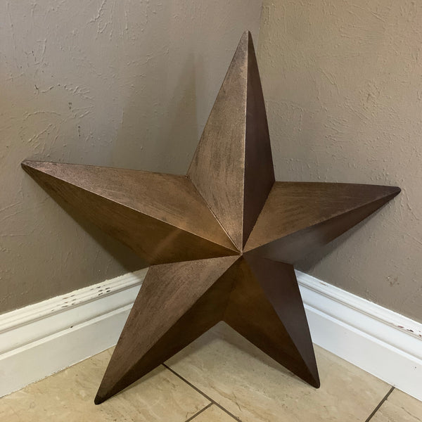 #EH10475 24" BRUSHED COPPER BRONZE BARN METAL STAR WESTERN HOME DECOR HANDMADE NEW