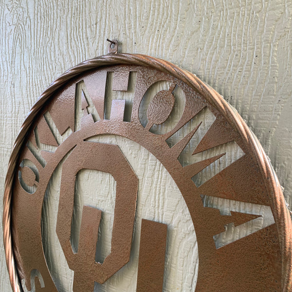 12",18",24",32" OU SOONERS HAMMERED COPPER CUSTOM METAL VINTAGE CRAFT TEAM SIGN HANDMADE CRAFT