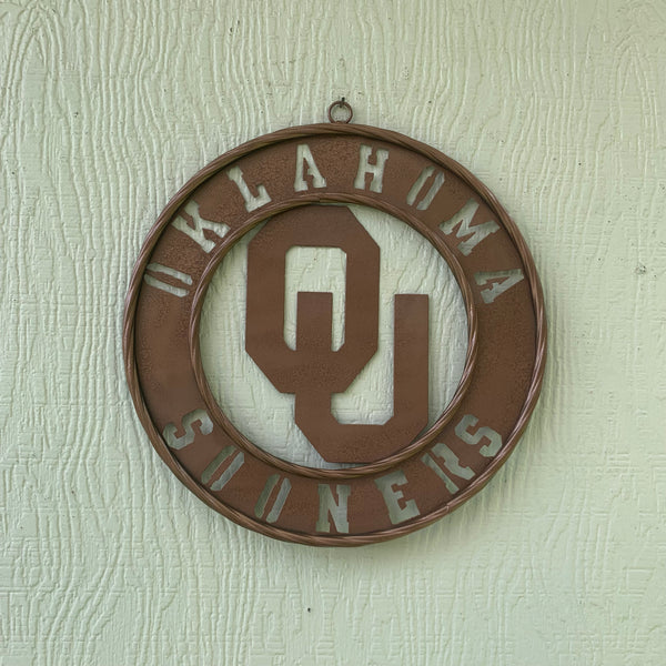 12",18",24",32" OU SOONERS HAMMERED COPPER CUSTOM METAL VINTAGE CRAFT TEAM SIGN HANDMADE CRAFT