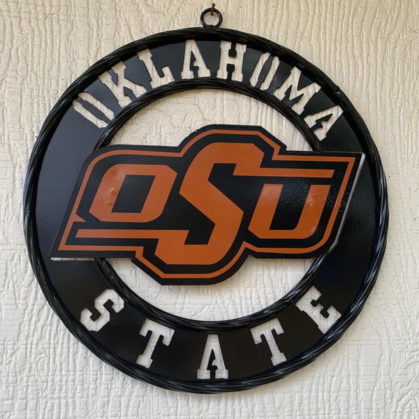 12" OSU OKLAHOMA STATE COWBOYS METAL CUSTOM VINTAGE TEAM WALL ART