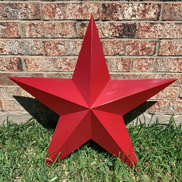 RUSTIC BURGUNDY RED BARN METAL STAR WALL ART WESTERN HOME DECOR VINTAGE RUSTIC ART NEW 3", 4",5",6",9",12", 17", 24", 30", 36