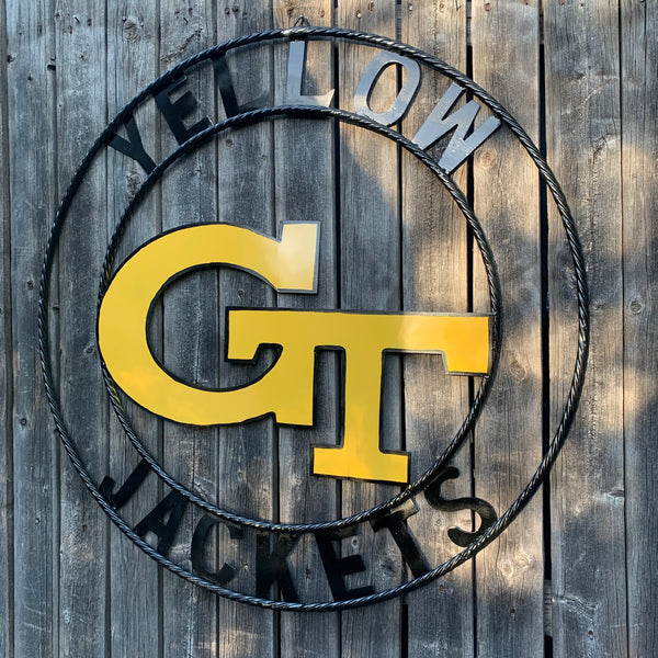 12", 18", 24", 32" GEORGIA TECH YELLOW JACKETS METAL SIGN VINTAGE CUSTOM TEAM ART