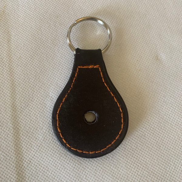 #EH80007 BLACK LEATHER KEYFOB KEYCHAIN WESTERN FASHION ART NEW--FREE SHIPPING