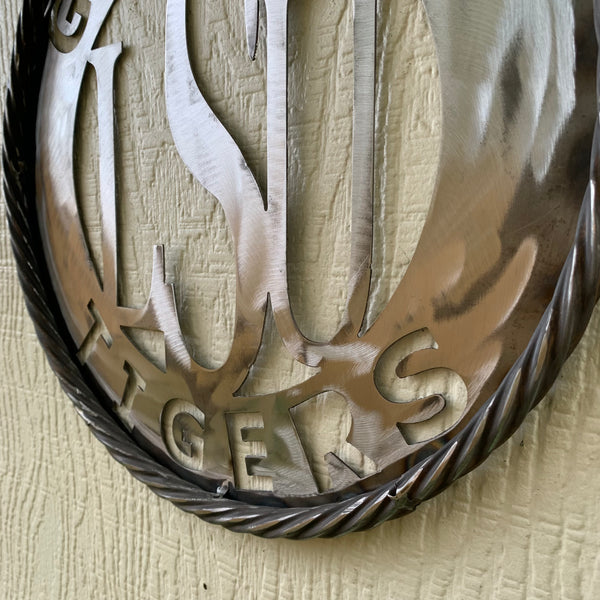 12",18",24",32" LSU GEAUX TIGERS CUSTOM METAL VINTAGE CRAFT TEAM SIGN WESTERN HOME DECOR HANDMADE