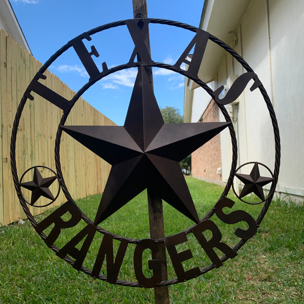 TEXAS RANGERS BRONZE LONE STAR METAL CUSTOM TEAM CRAFT WESTERN HOME DECOR CRAFT