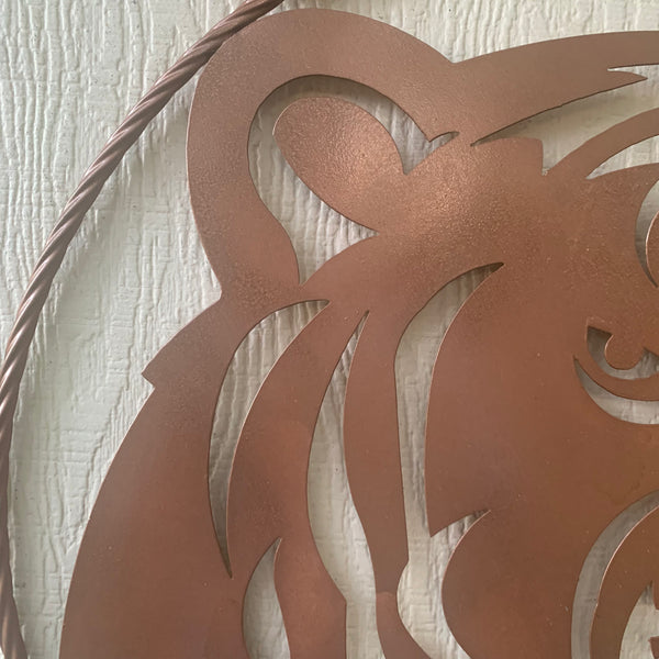 12",18", 24", 32", 36" GEAUX TIGERS HAMMERED COPPER CUSTOM METAL VINTAGE CRAFT SIGN TEAM HANDMADE