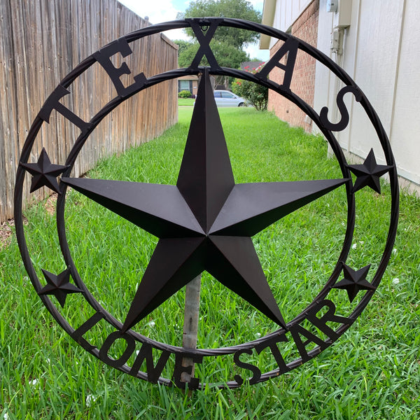 TEXAS LONESTAR METAL ART WESTERN HOME WALL DECOR RUSTIC VINTAGE BROWN NEW, SIZE:24",32",36",40",42",44",46",50"