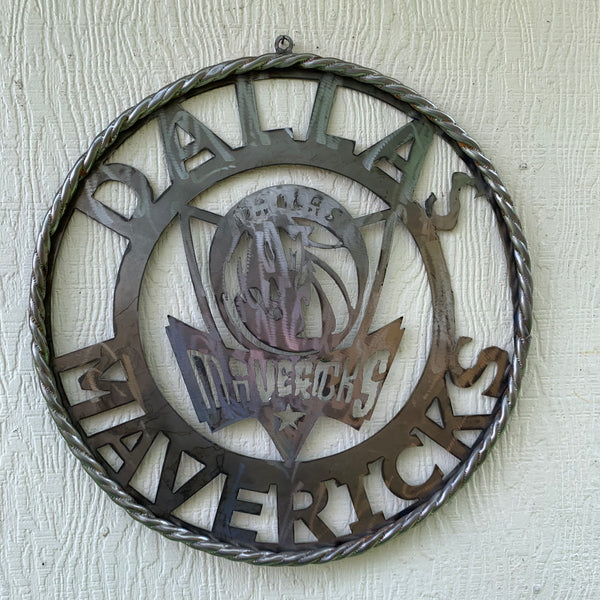 12",18", 24", 32",36" DALLAS MAVERICKS CUSTOM RAW METAL VINTAGE CRAFT TEAM SPORTS SIGN HANDMADE