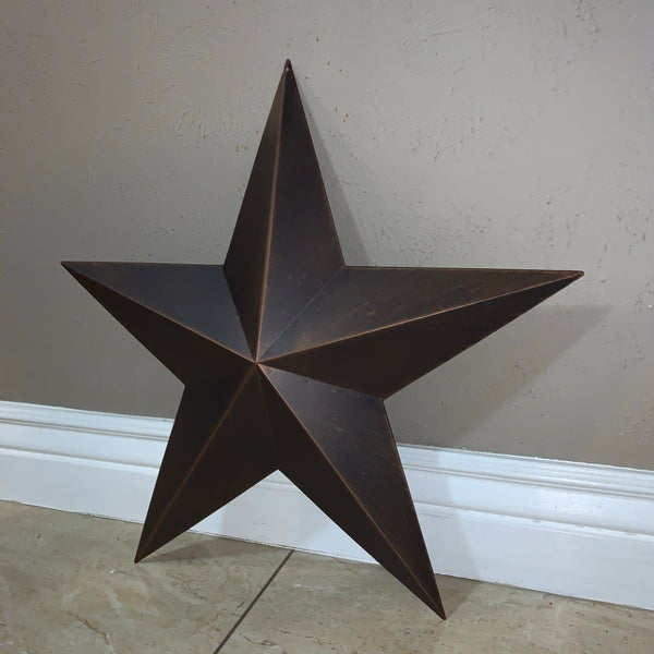 12",16",22",24",30",36" RUSTIC BRONZE BARN STAR 5 POINT METAL STAR OF DAVID WESTERN HOME DECOR HANDMADE NEW 3" TO 36"-#EH10044