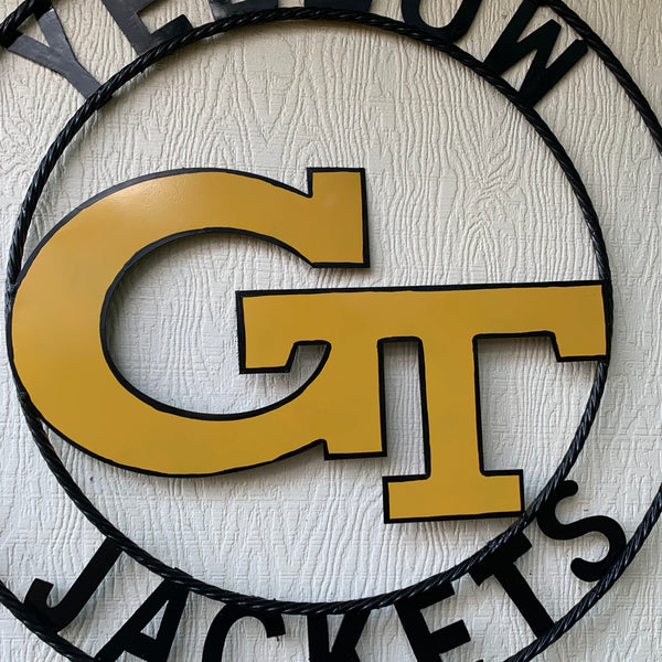 12", 18", 24", 32" GEORGIA TECH YELLOW JACKETS METAL SIGN VINTAGE CUSTOM TEAM ART