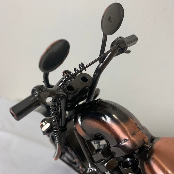 12" HARLEY CRUISER MOTORCYCLE METAL BAR HOME DECOR SCULPTURE MODEL CRAFT HANDMADE #EH12216