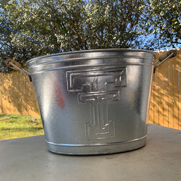 18" TECH SILVER METAL OVAL TUB WESTERN HOME DECOR METAL ART NEW #EH10397