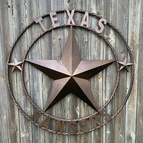 TEXAS RANGERS BRONZE LONE STAR METAL CUSTOM TEAM CRAFT WESTERN HOME DECOR CRAFT