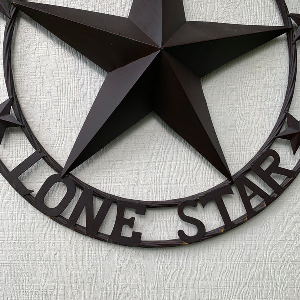 TEXAS LONESTAR METAL ART WESTERN HOME WALL DECOR RUSTIC VINTAGE BROWN NEW, SIZE:24",32",36",40",42",44",46",50"