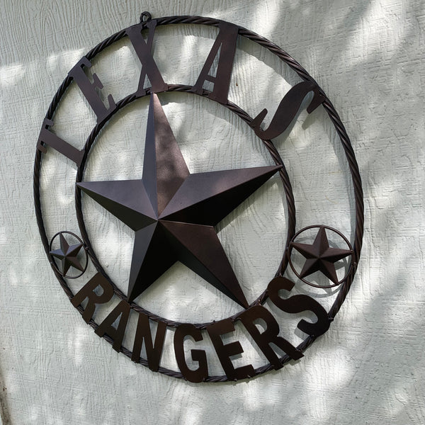 TEXAS RANGERS BRONZE LONE STAR METAL CUSTOM TEAM CRAFT WESTERN HOME DECOR CRAFT