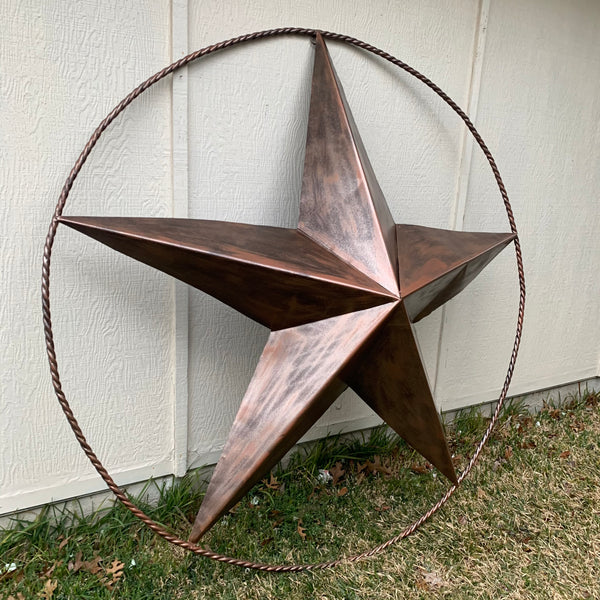 #EH10518 BRUSHED COPPER BRONZE BARN LONE STAR WESTERN HOME DECOR HANDMADE NEW