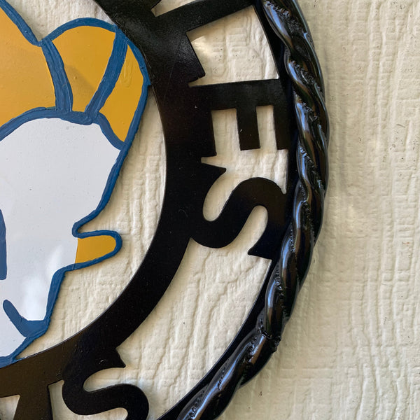 12", 18", 24", 32" LOS ANGES RAMS METAL CUSTOM VINTAGE CRAFT WALL ART TEAM SIGN HANDMADE