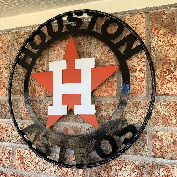 12",18",24",32",36" HOUSTON ASTROS CUSTOM METAL VINTAGE CRAFT SIGN TEAM HANDMADE