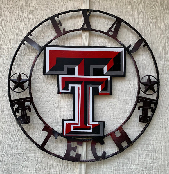 12", 18", 24", 32" TEXAS TECH CUSTOM VINTAGE CRAFT METAL TEAM SIGN