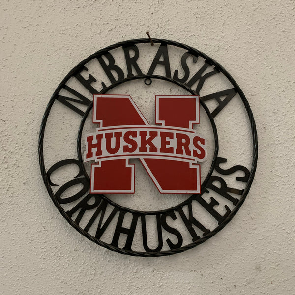 12", 18", 24", 32" NEBRASKA HUSKERS METAL CUSTOM VINTAGE CRAFT TEAM SIGN