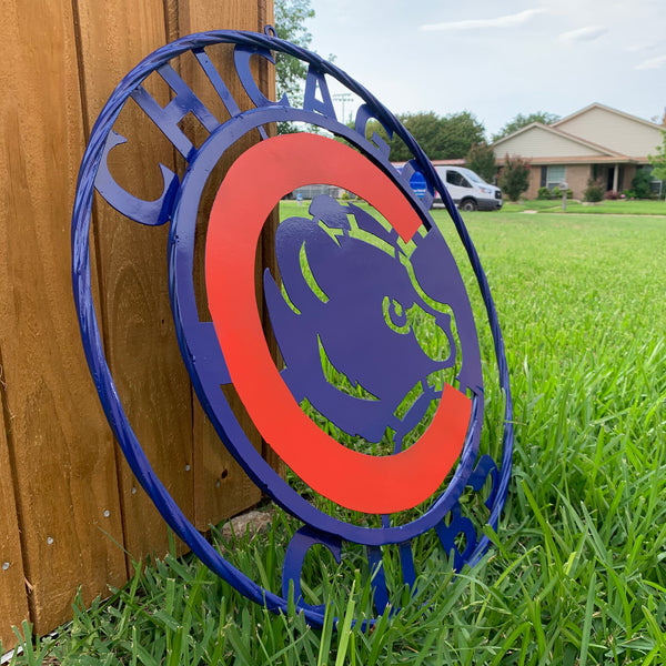 12", 18", 24", 32" CHICAGO CUBS CUSTOM METAL VINTAGE CRAFT TEAM SPORTS SIGN HANDMADE