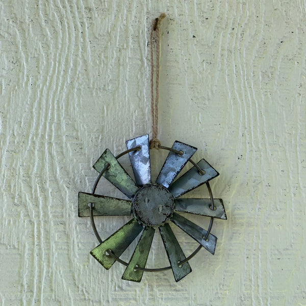 4" WINDMILL ORNAMENT FARMHOUSE METAL ART WESTERN HOME DECOR #EH12169 --FREE SHIPPING