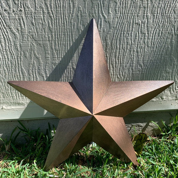 #EH10475 24" BRUSHED COPPER BRONZE BARN METAL STAR WESTERN HOME DECOR HANDMADE NEW