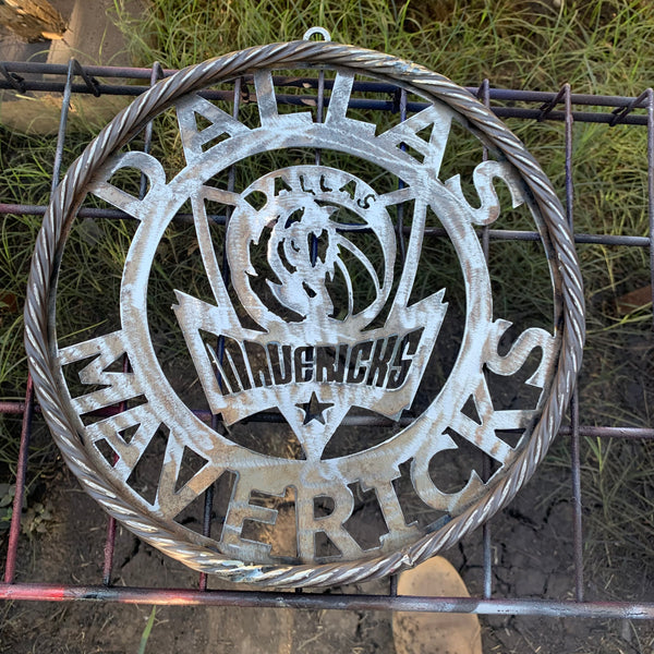 DALLAS MAVERICKS BLACK CUSTOM METAL VINTAGE CRAFT TEAM SPORTS SIGN HANDMADE 12",18",24",36"