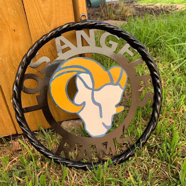 12", 18", 24", 32" LOS ANGES RAMS METAL CUSTOM VINTAGE CRAFT WALL ART TEAM SIGN HANDMADE