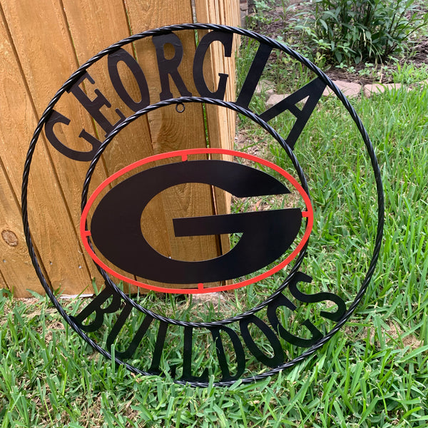 12", 18", 24", 32" GEORGIA BULLDOGS METAL SIGN VINTAGE CUSTOM TEAM ART